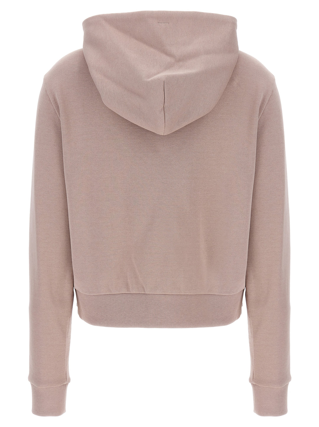 Two-Material Hoodie Sweatshirt Pink