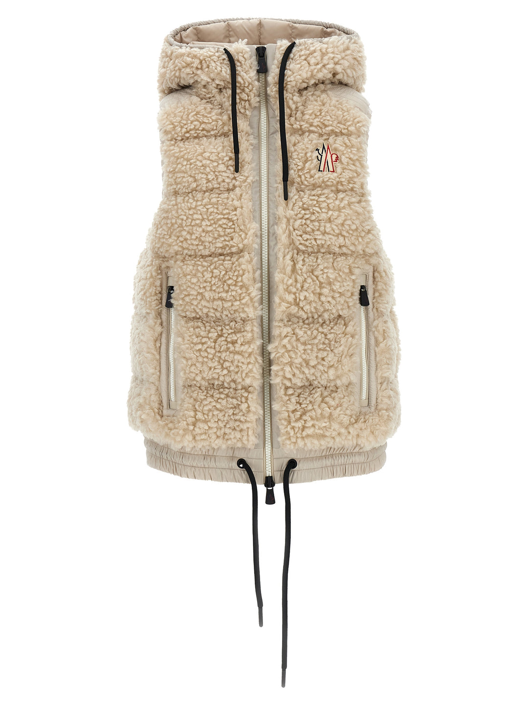 Fur-Effect Vest Gilet Beige