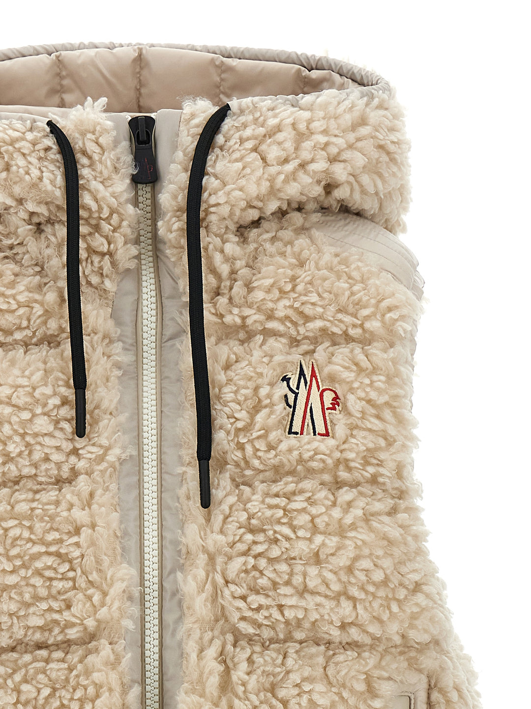 Fur-Effect Vest Gilet Beige