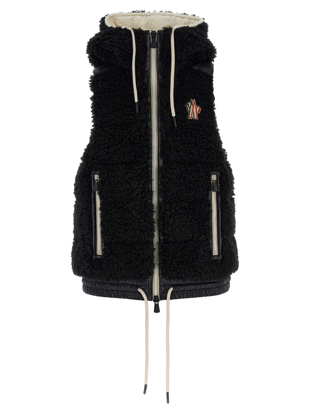 Fur-Effect Vest Gilet Black