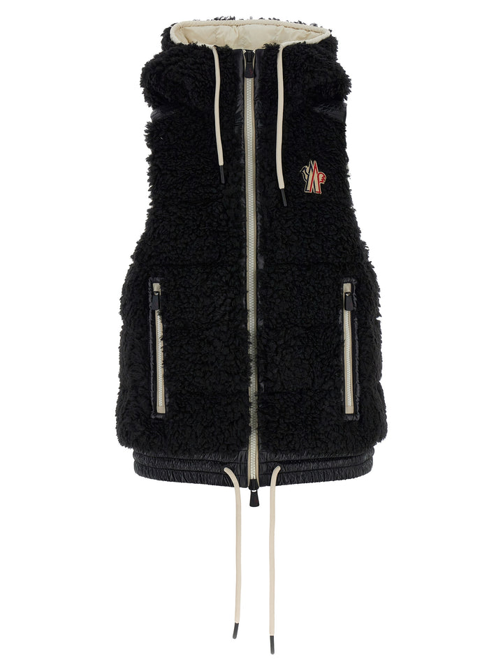 Fur-Effect Vest Gilet Black