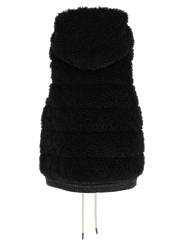 Fur-Effect Vest Gilet Black