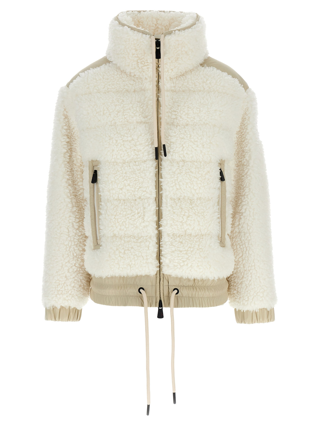 Fur-Effect Down Jacket Casual Jackets, Parka White