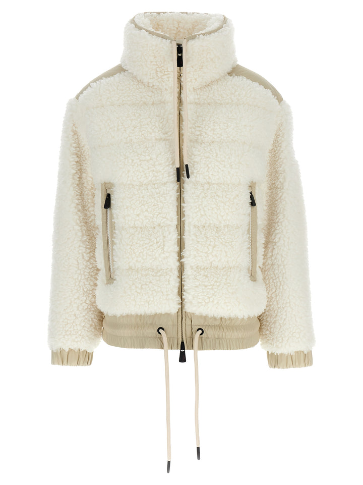 Fur-Effect Down Jacket Casual Jackets, Parka White