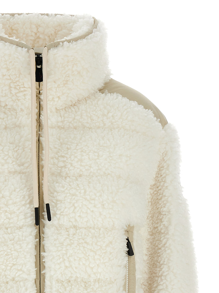 Fur-Effect Down Jacket Casual Jackets, Parka White