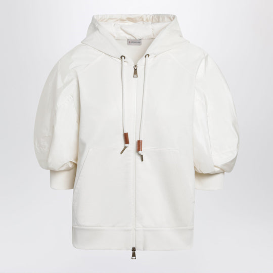 White Short-Sleeve Jersey Sweatshirt