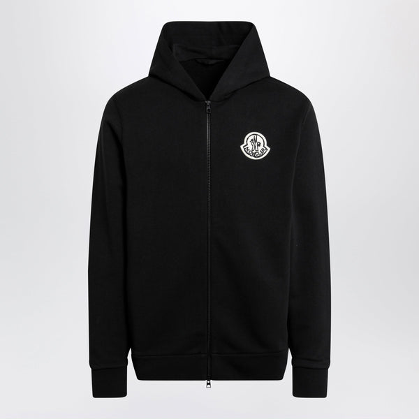 Black Cotton Hoodie With Logo