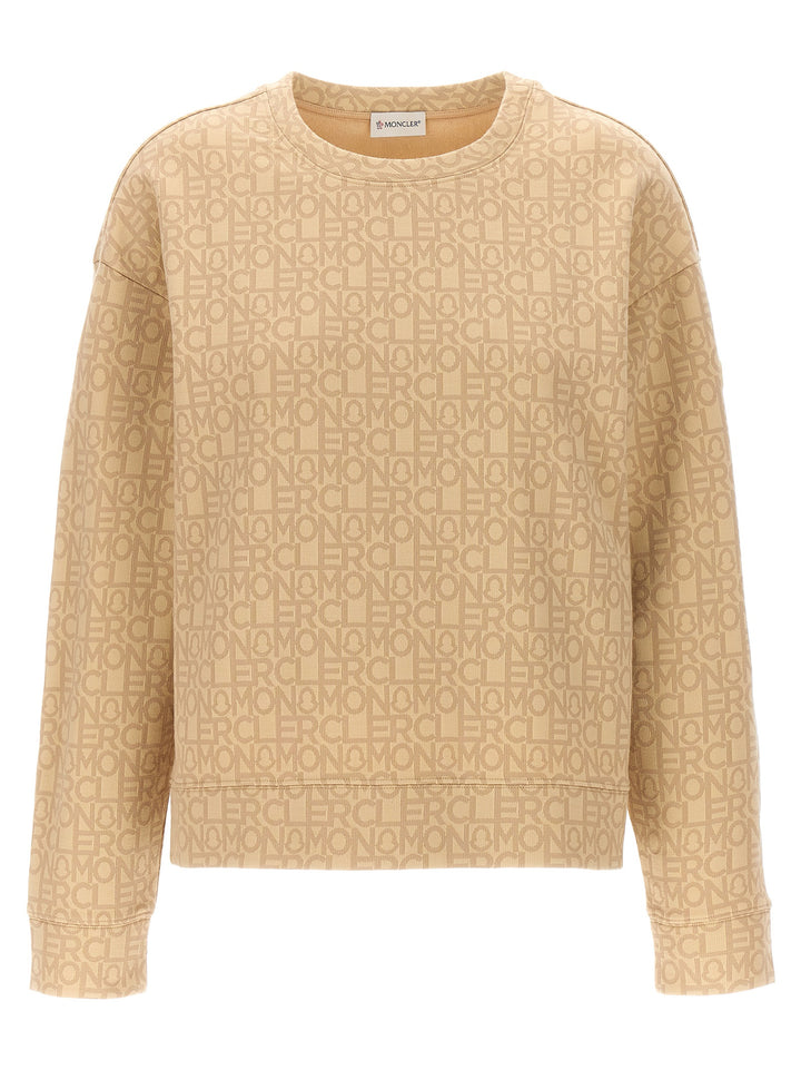 Jacquard Logo Sweatshirt Beige