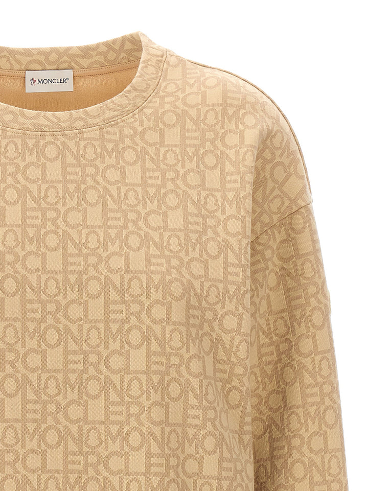 Jacquard Logo Sweatshirt Beige