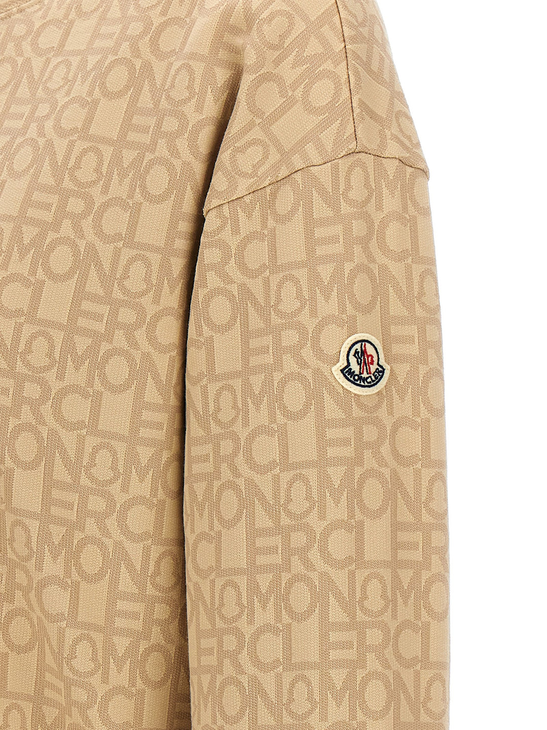 Jacquard Logo Sweatshirt Beige