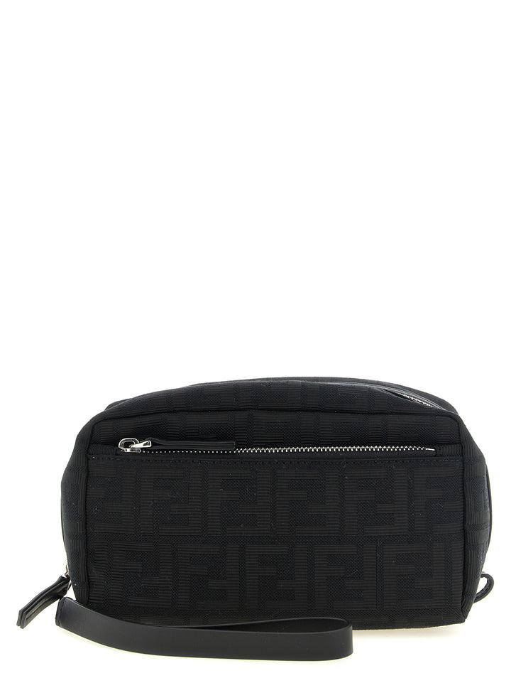 Fendi Small Double Zip Beauty - Black | 85cb91f32742cda0638a1b9919ec2c689f3741cb