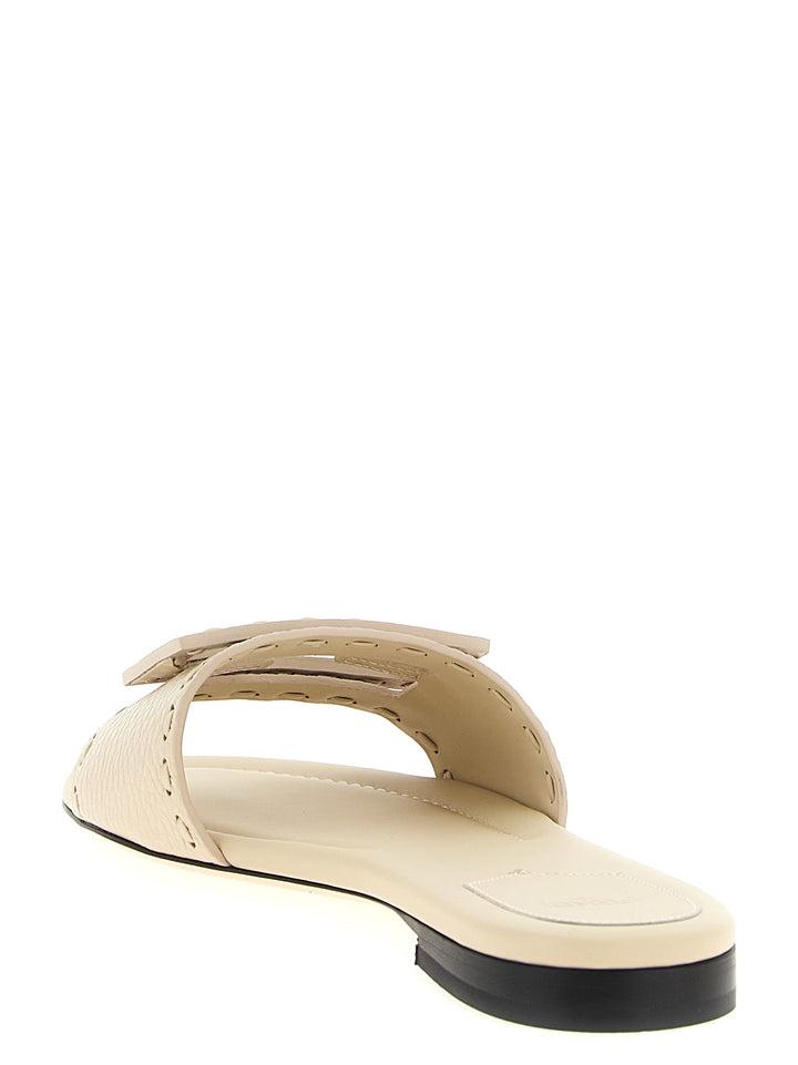 Fendi Baguette Sandals - Beige | 1d266dd2264809545924f7c634b5f7eade35454b