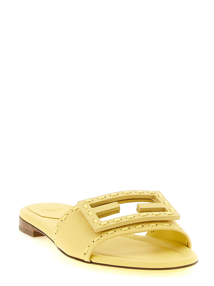 Fendi Baguette Sandals - Yellow | f717e269054aafc372f51b36304ab2d9a08e23fa