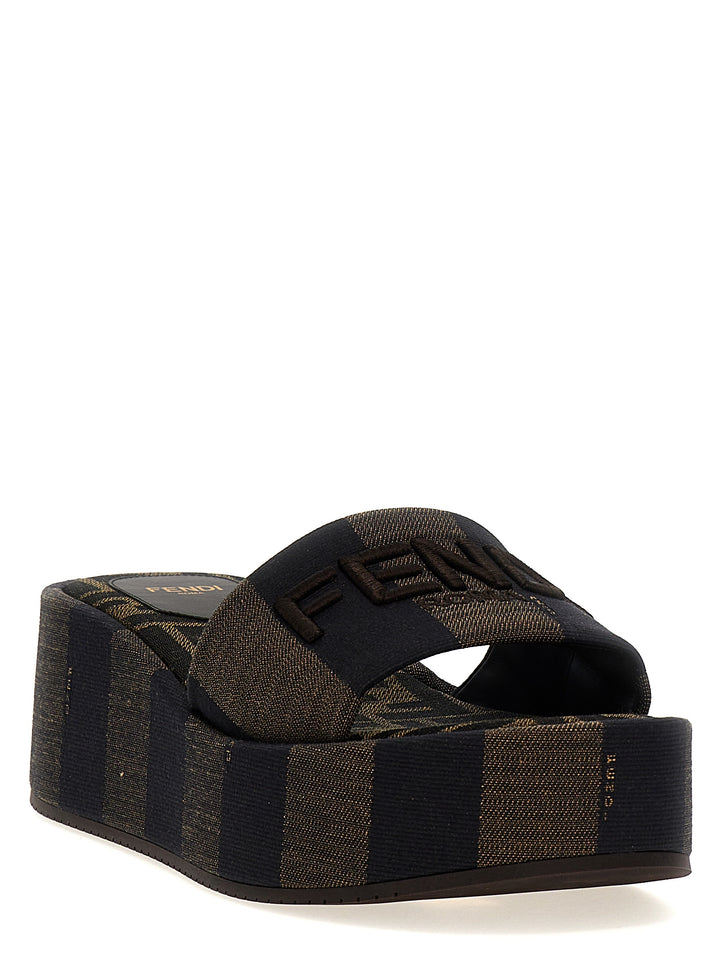 Fendi Sunshine Sandals Brown