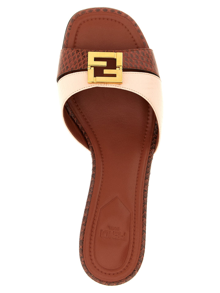 Fendi Fendi Ffold Sandals - Multicolor | 172bdffd1d52c4e50c7e6b730a2da30b8971ac65
