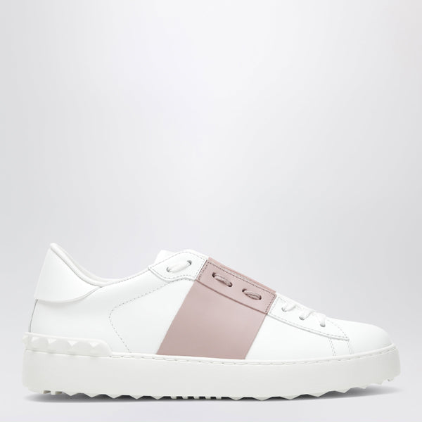 Open Sneakers In White/Antique Pink