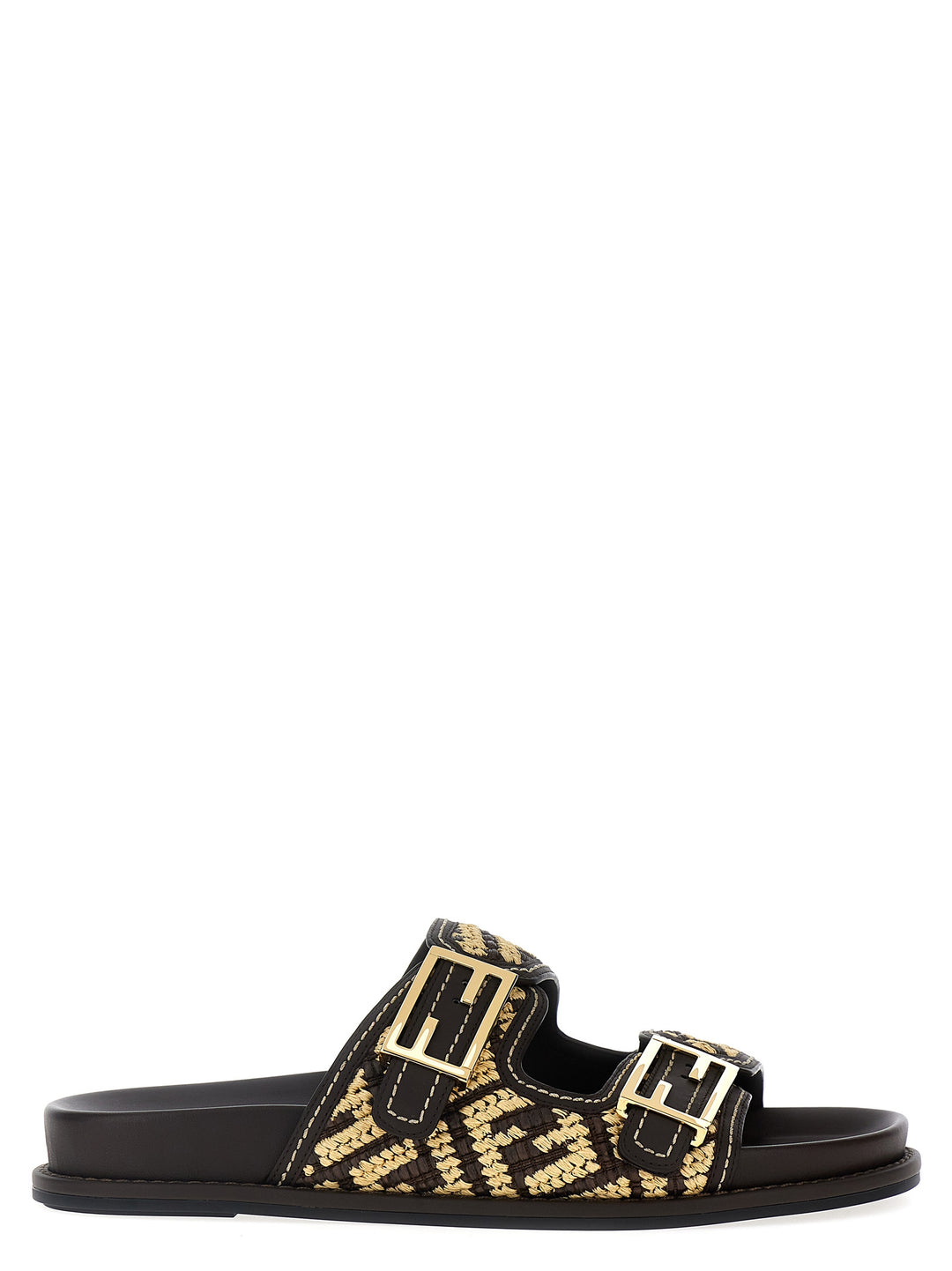 Fendi Feel Sandals Brown