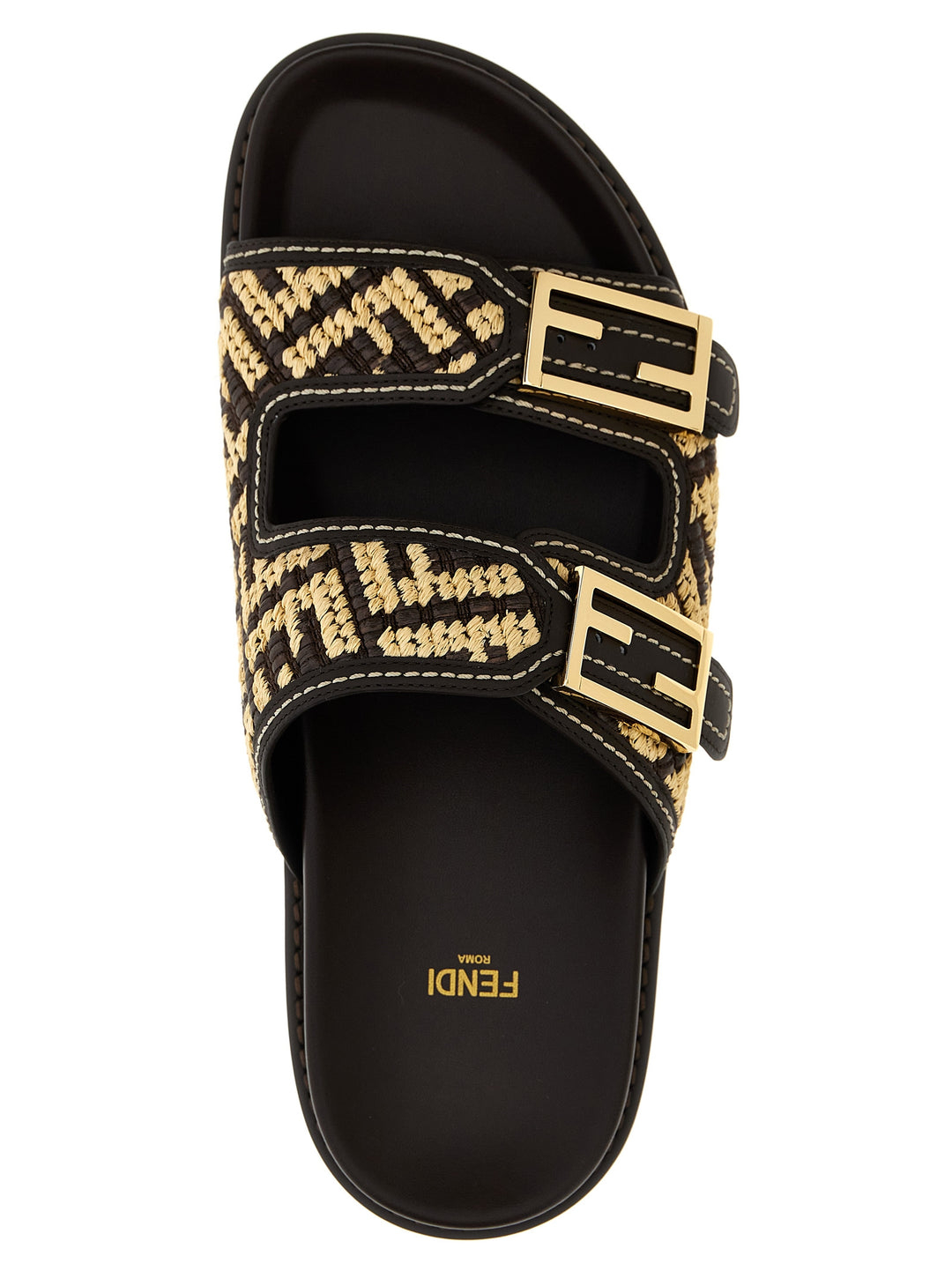 Fendi Feel Sandals Brown