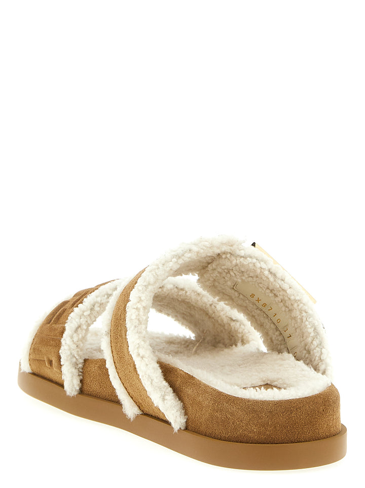 Fendi Fendi Feel Sandals - Beige | 5b701eb9b77a6a2766163bc4cd2ce9a784bcc05f
