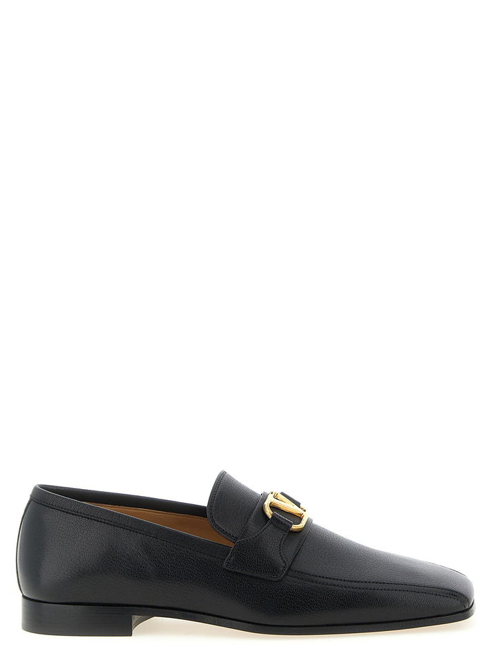 Valentino Garavani Vlogo Signature Loafers - Black | 1683ea653ef8b17b779ccd7385edb66c6fc379d2