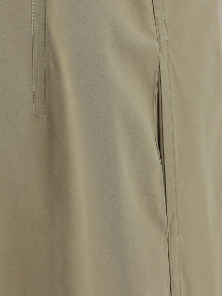 Beige Sleeveless Maxi Dress In Cotton Dresses Beige