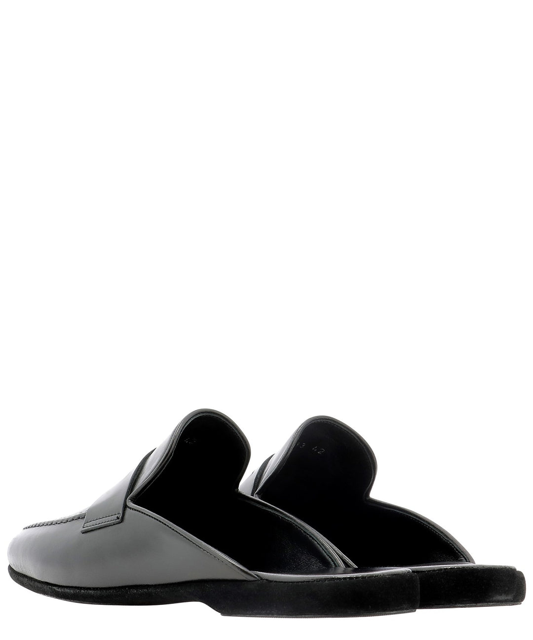 Calf Leather Slippers Loafers & Slippers Black