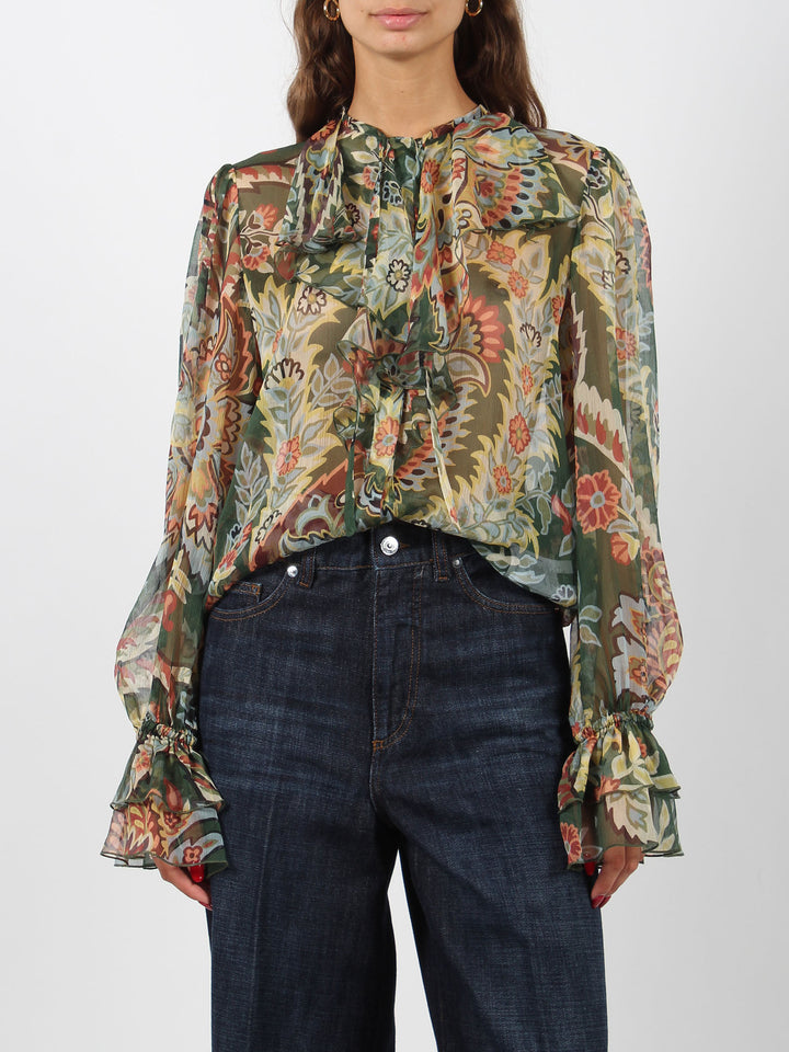 Rouches paisley shirt