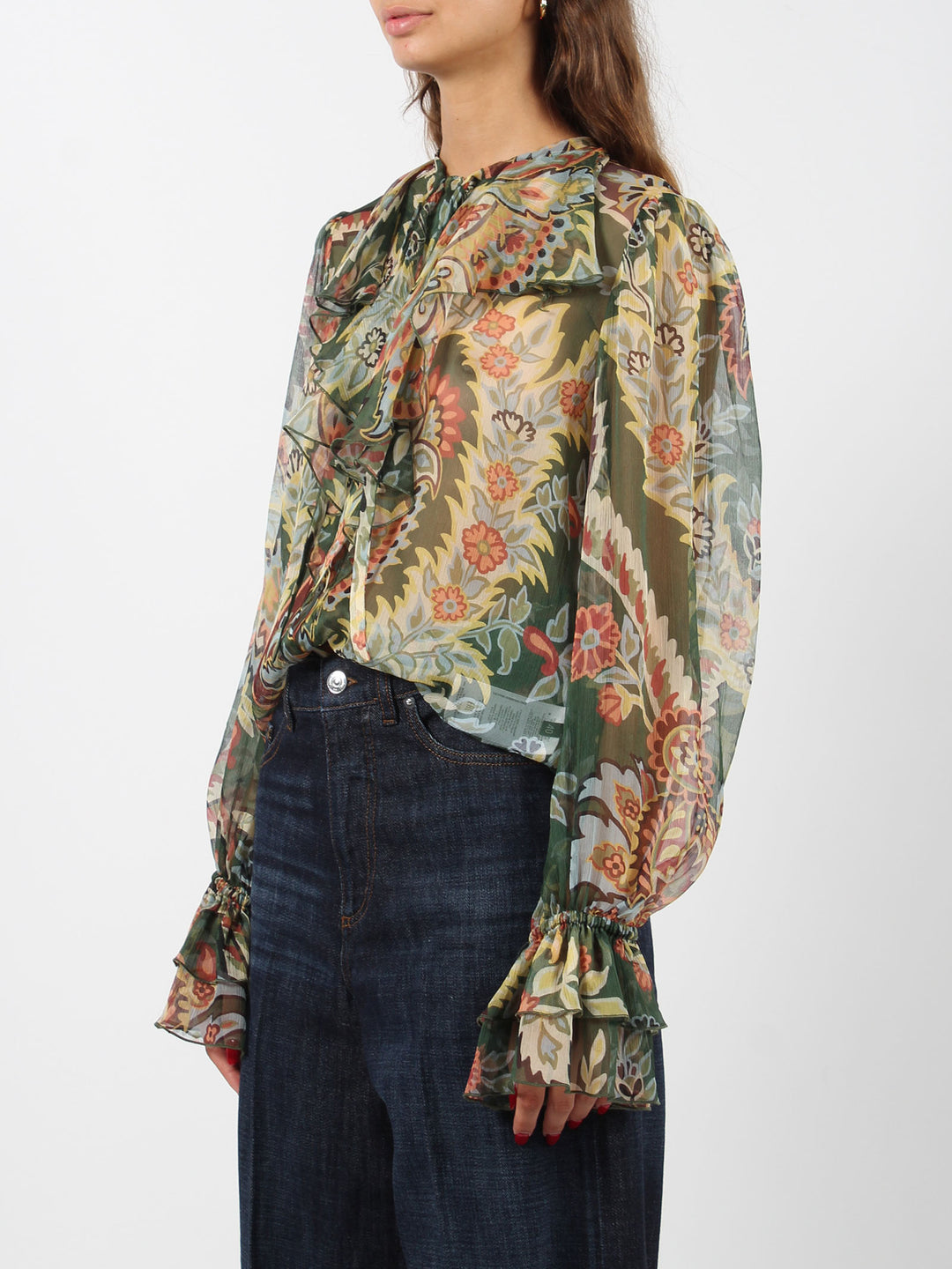 Rouches paisley shirt