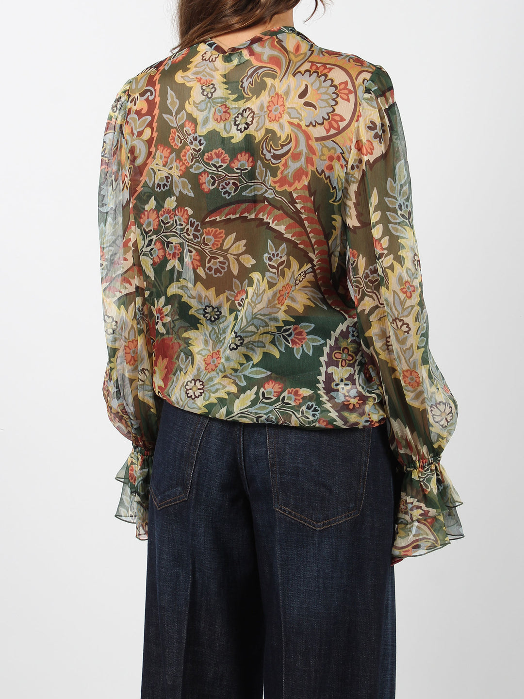 Rouches paisley shirt