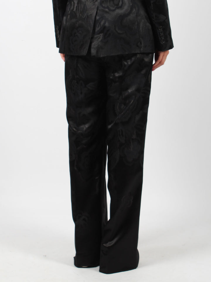 Palazzo jacquard trousers