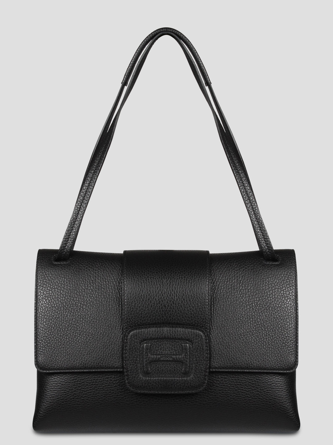 Embossed logo shoulder bag