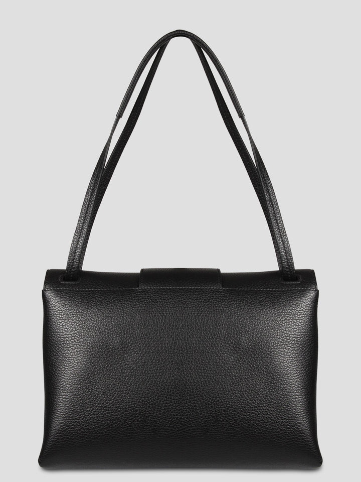 Embossed logo shoulder bag