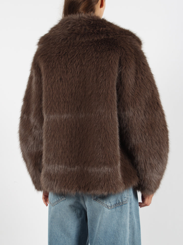 Short eco faux fur