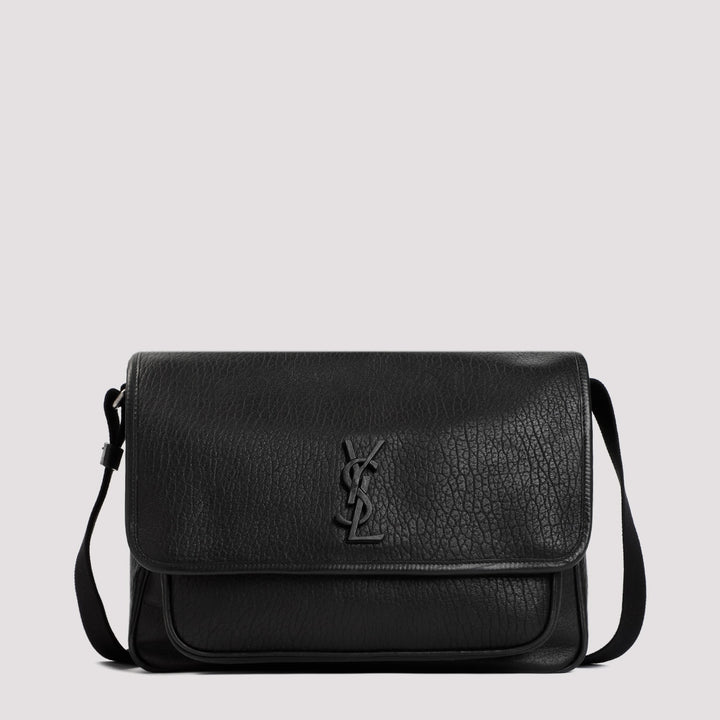 Ysl Niki Messanger Leather Black Shoulder Bags Black
