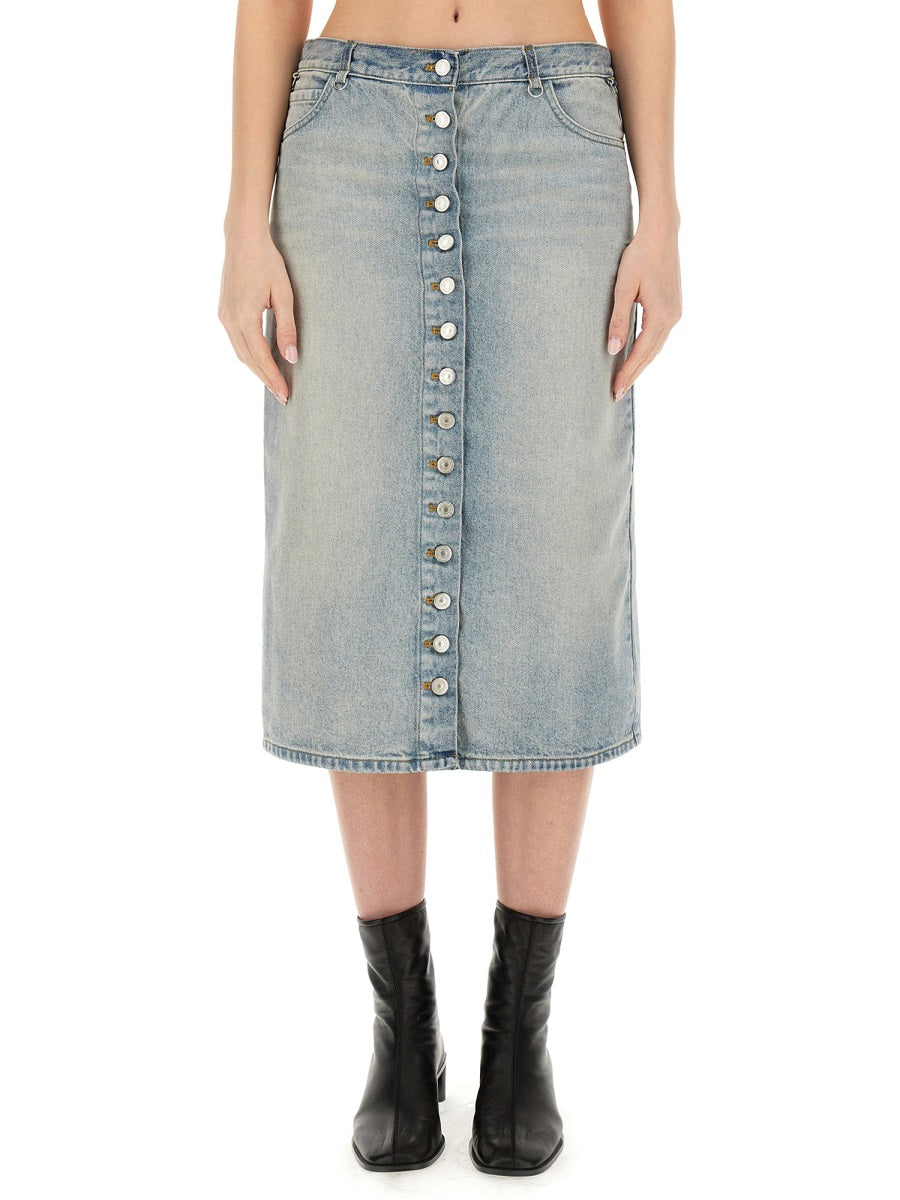 CourrèGes Skirts - Denim | 8a4d3604bb94274aa8347cb3d325f8ccb6acd5e1