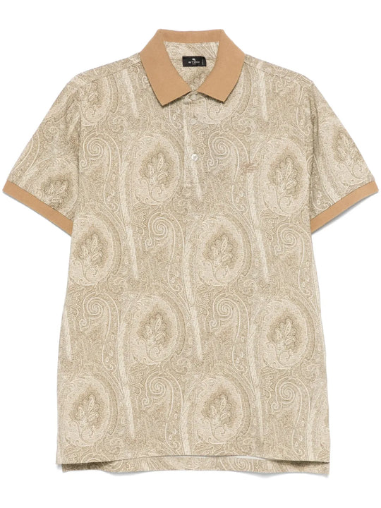 Polo Shirt With Paisley Print