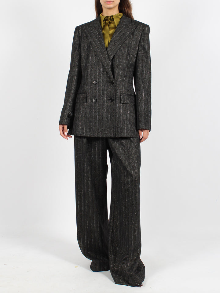 Pinstriped palazzo trousers