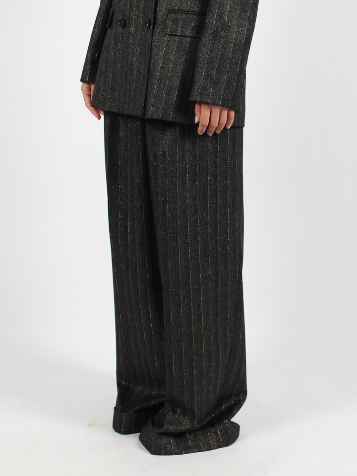 Pinstriped palazzo trousers