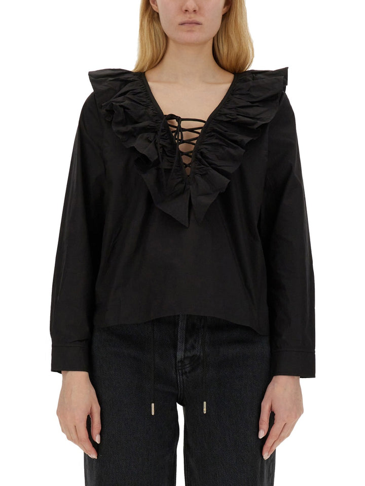 Ganni Tops - Black | 23401a591c19a7574dd8b69d059baa16ab648d85
