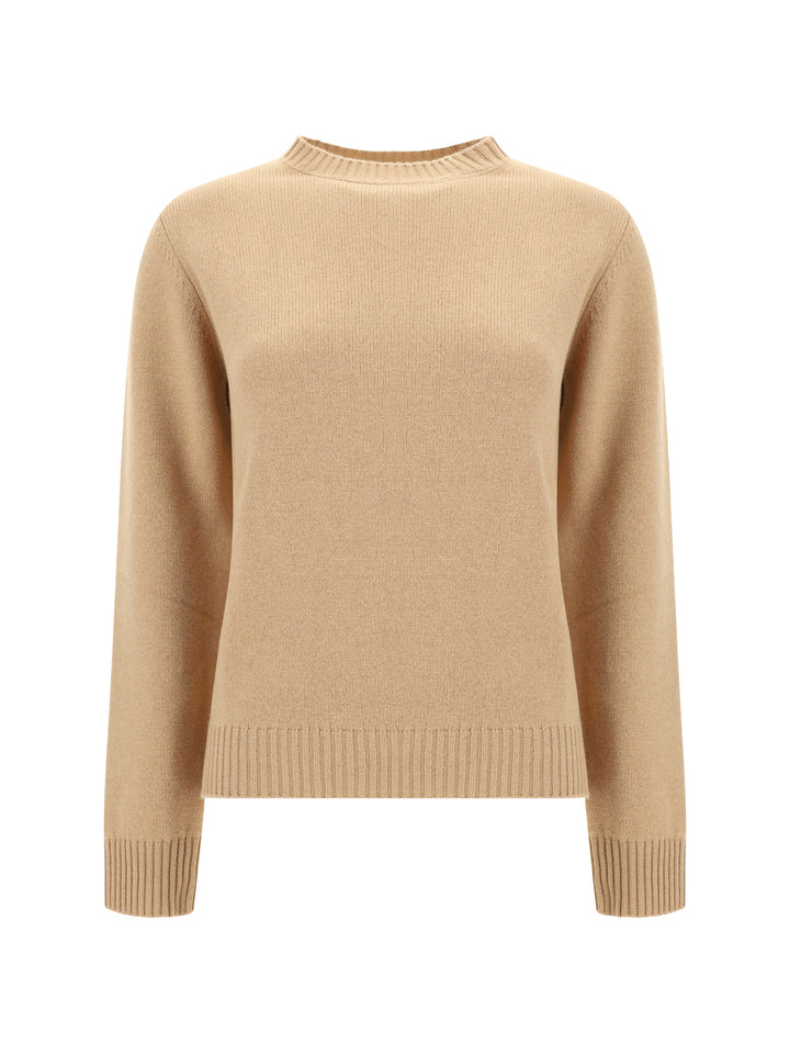 CREW NECK SWEATER WITH OPENWEAVE DETAIL