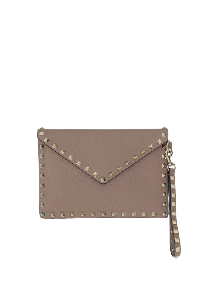 MEDIUM FLAT POUCH | ROCKSTUD | VITELLO S