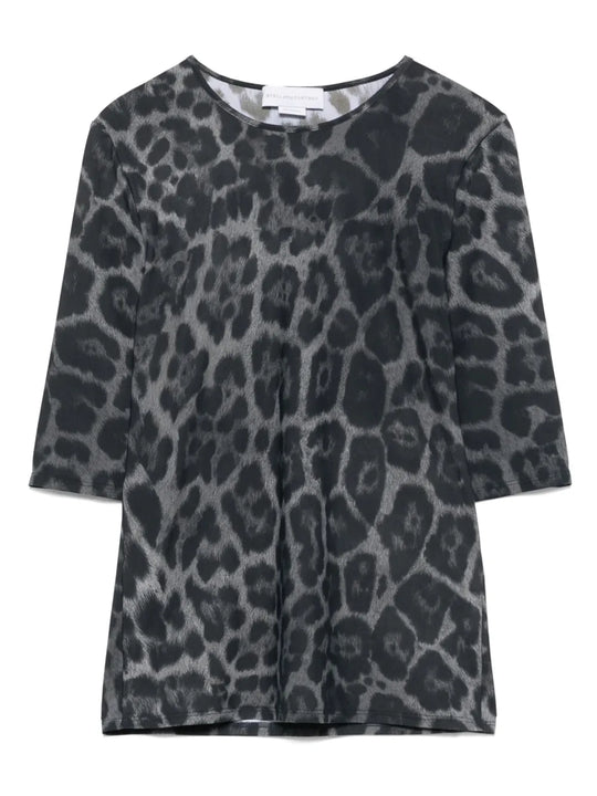 Ash Grey Leopard Top