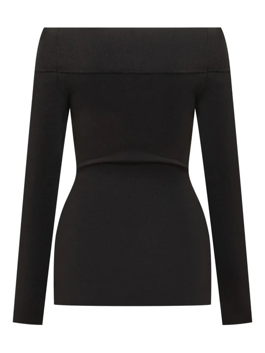 Long Sleeve Boat Neck Top