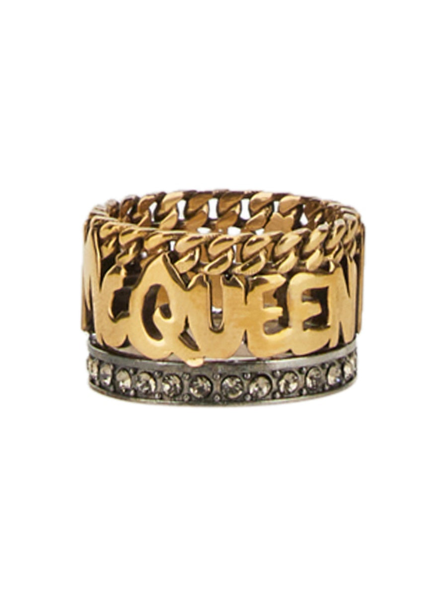 Alexander McQueen Rings - Gold | Wanan Luxury