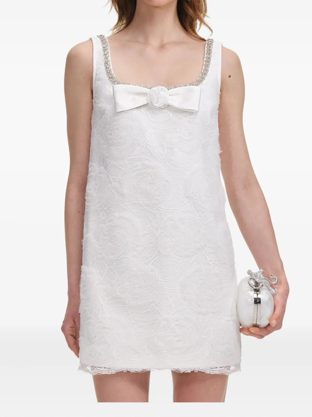 Self-Portrait DRESS - White | f410b8e673523e4c166694ec10d55ca272e84b94