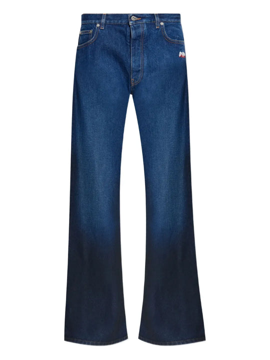 Jeans With Embroidered Logo