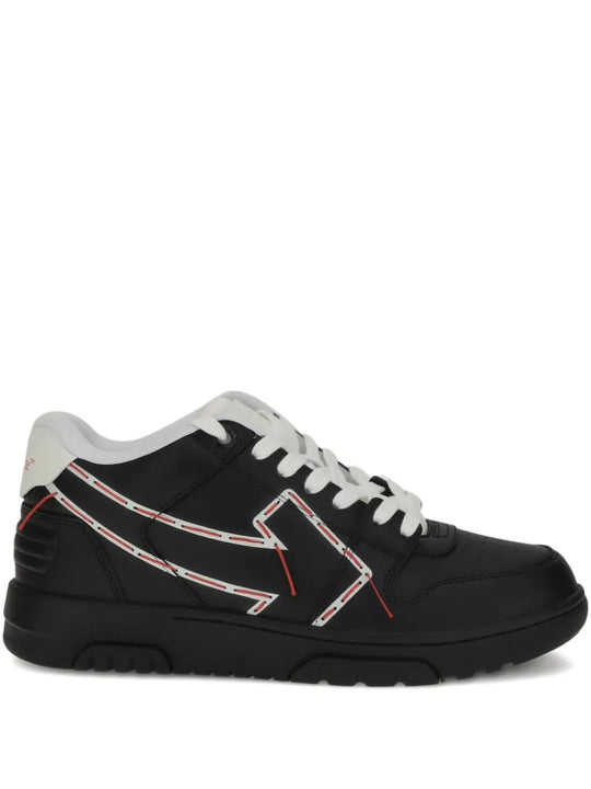Leather Sneakers With Arrow Motif