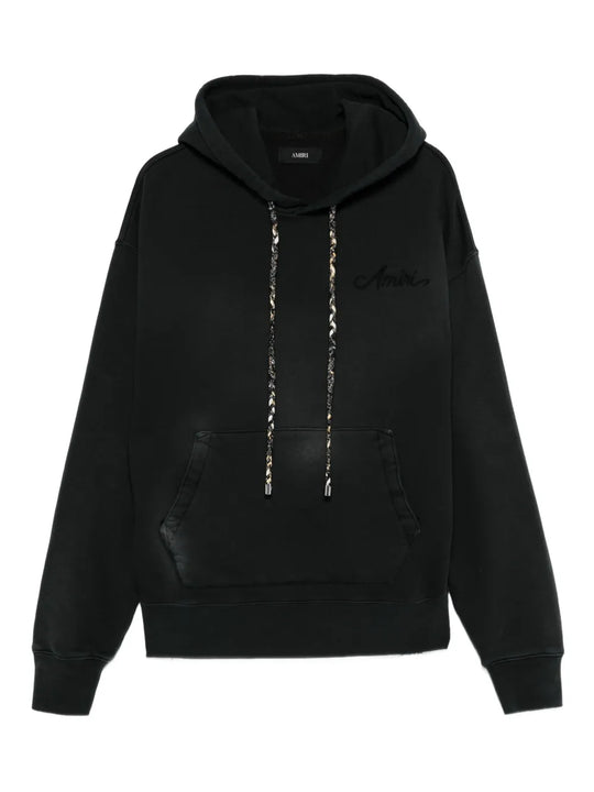 Hoodie With Embroidery And Drawstring