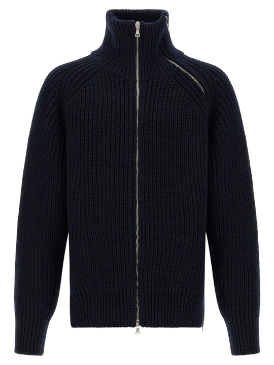 Monty Full-Zip Turtleneck Sweater In Black