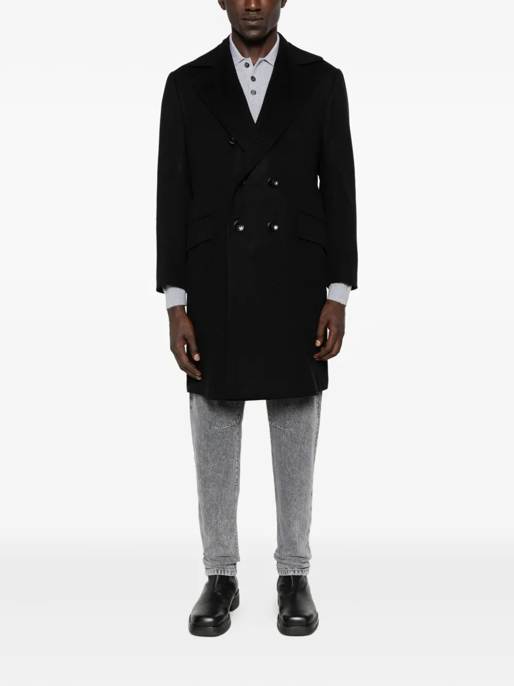 Kiton COAT - Black | 0fd2bb772b3e9da92423f8f02d6576498e7ac7a3